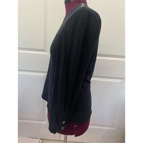 nautica black shoulder buttons long sleeve size XL - Picture 3 of 9